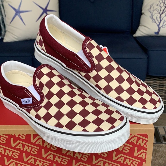 VANS CLASSIC SLIP ON CHECKERBOARD PRTRY/TRWHT WMNS - Picture 8 of 16